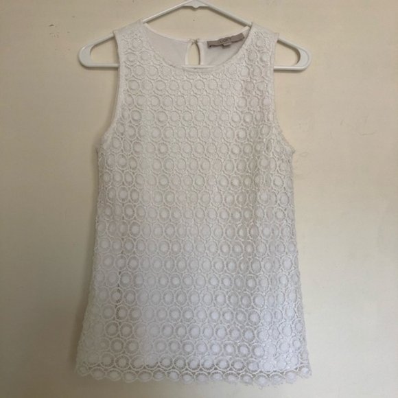 Loft embroidered sleeveless blouse - Picture 1 of 6